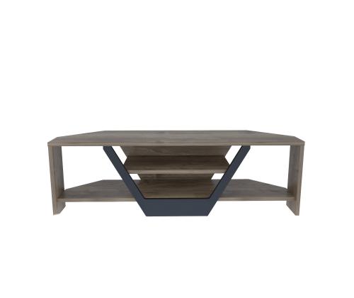 TV laud Sares - Walnut, Black