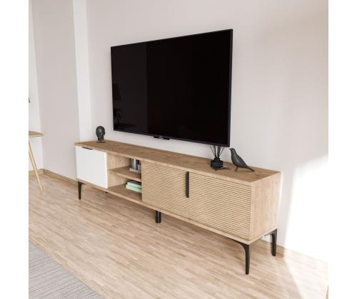 TV laud Tarz - White, Oak