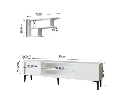 TV laud Snow Set - White