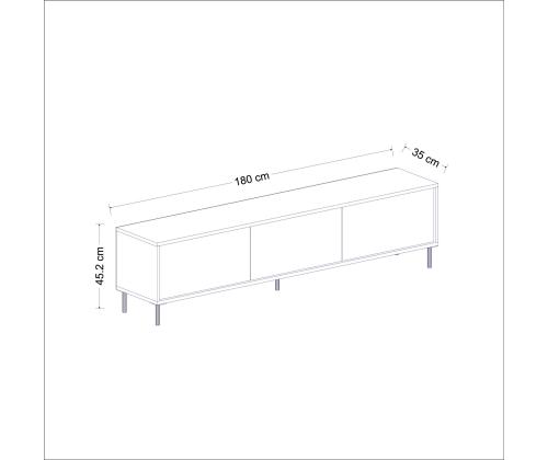 TV laud Imaj - Travertine, Gold