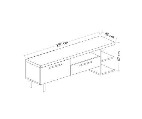 TV laud Parion - Travertine