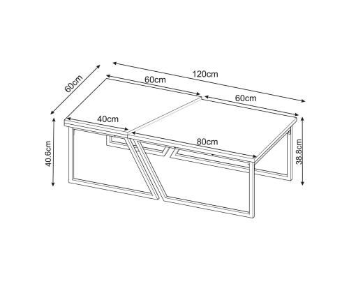 Kohvilaud Verona P0024623 - Anthracite, Rustic Walnut