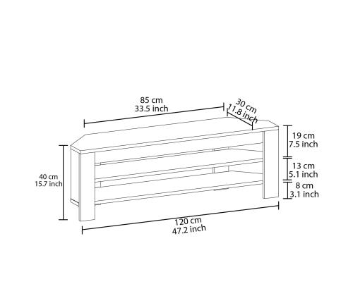 TV laud Corner - Oak