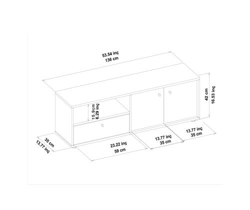 TV laud Pao - Grey, Travertine