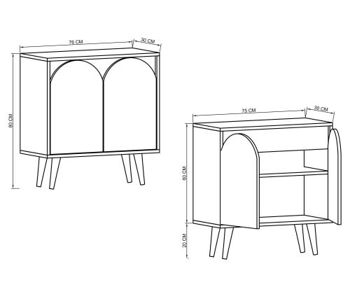 Venezia 75 - Sapphire Oak, White