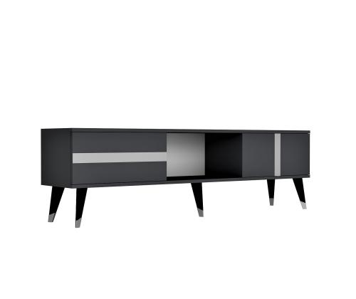 TV laud Vania - Anthracite, Silver