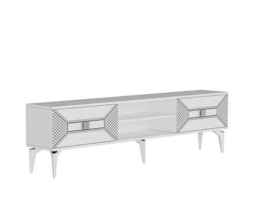 TV laud Yumedi - White, Silver