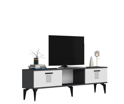 TV laud Asimo - Anthracite, White