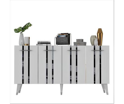 Asel - White, Silver