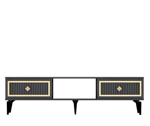 TV laud Nil - Anthracite, Gold