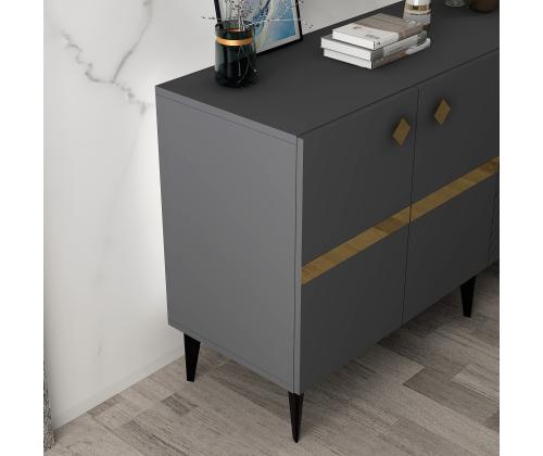 Iris - Anthracite, Gold