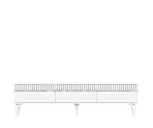 TV laud Defne - White, Silver