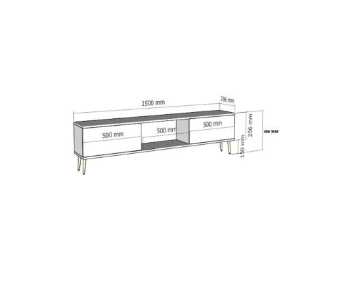 TV laud Line - Anthracite, Gold