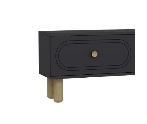 TV laud Polen Bohem Fireplace - Anthracite