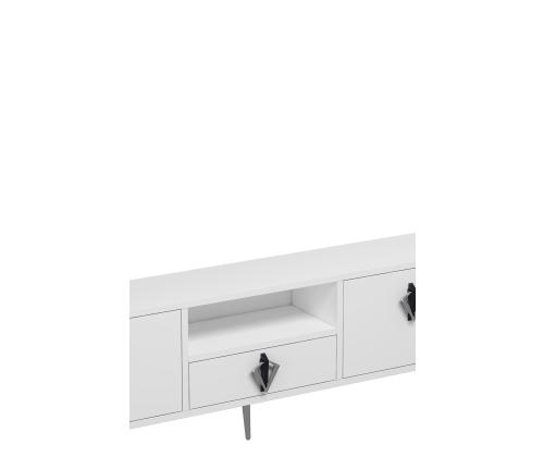 TV laud 1311-DROP-32 - White, Black, Silver