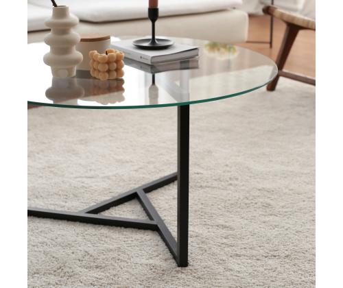 Kohvilaud Trio sehpa / şeffaf temperli cam S402