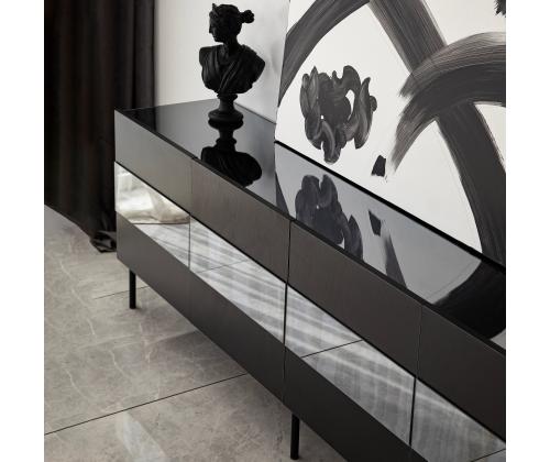 TV laud Leon - Black, Fume