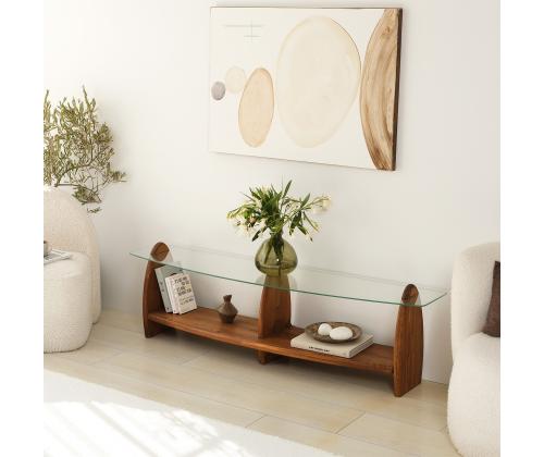 TV laud Surf - Chesnut, Transparent