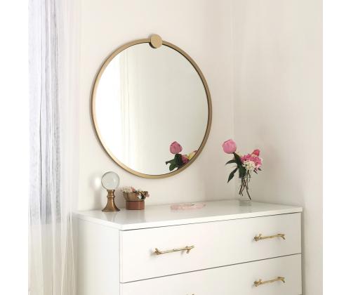 Peegel Gold Metal Çerçeve Yuvarlak Ayna A708