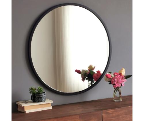 Peegel Siyah Metal Çerçeve Yuvarlak Ayna A709