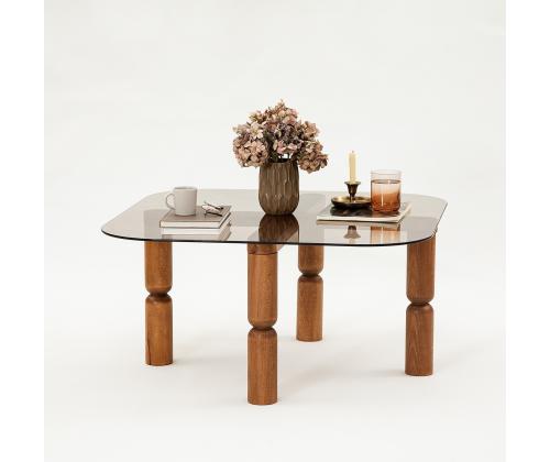Kohvilaud Kei - Walnut, Bronze