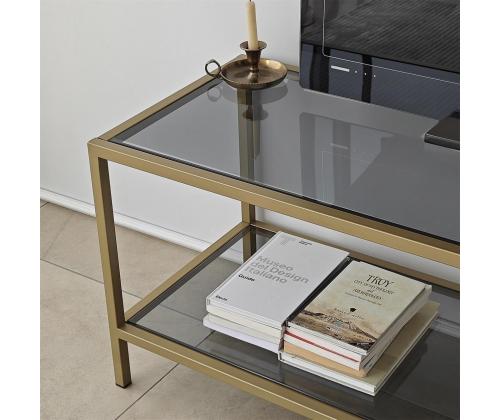 TV laud Basic - Dark Grey, Gold