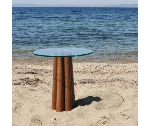 Kohvilaud Thales - Walnut, Transparent