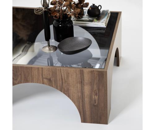 Kohvilaud Seine - Walnut, Dark Grey