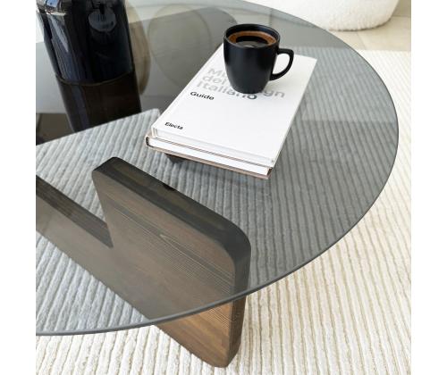 Kohvilaud Mia - Walnut, Fume