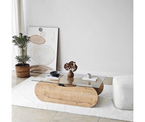 Kohvilaud Brise - Sapphire Oak, Transparent