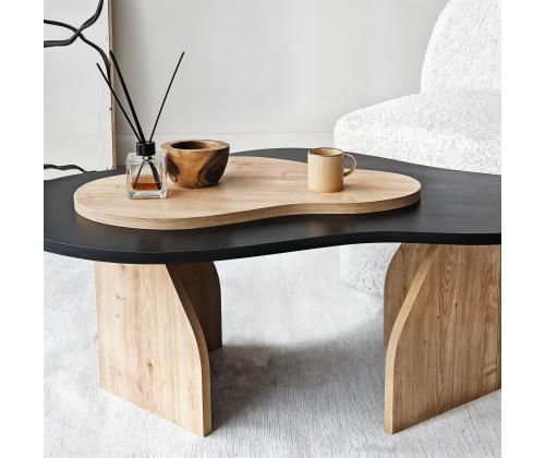 Kohvilaud Melted - Black, Sapphire Oak