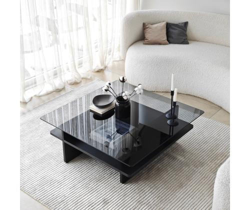 Kohvilaud Saga Square - Black, Fume