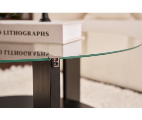 Kohvilaud Clara - Wood Black, Transparent