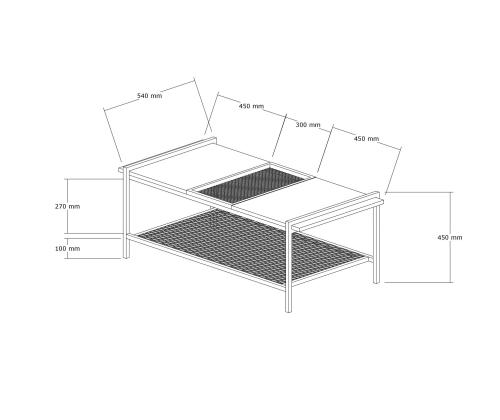 Kohvilaud Mata - Atlantic Pine, Black