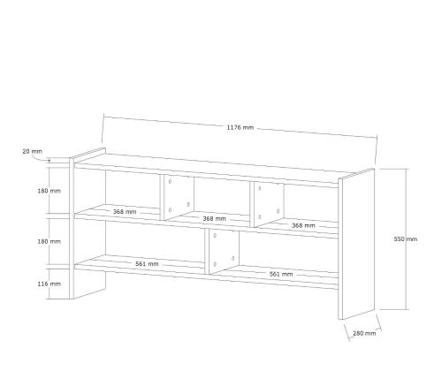 TV laud Pera - Walnut