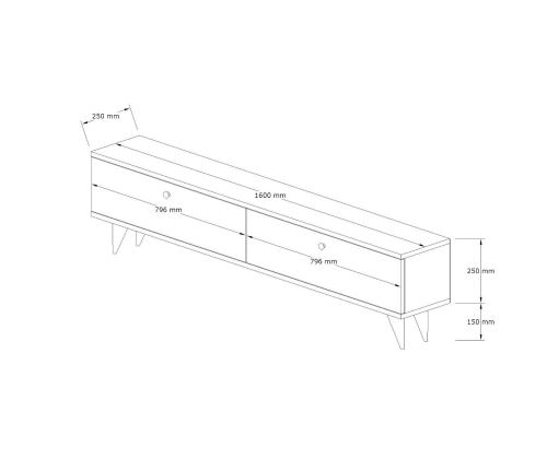 TV laud Paris - Walnut