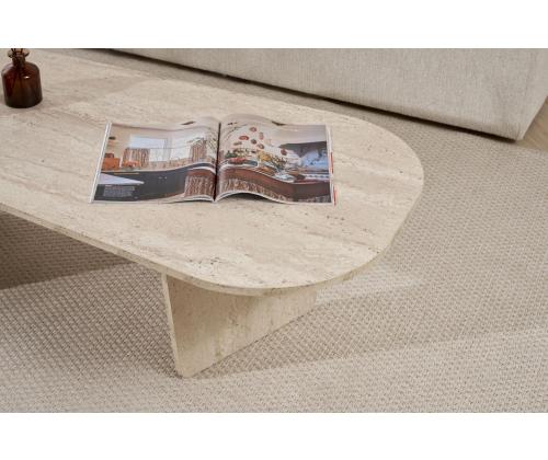 Kohvilaud Ovalis - Travertine