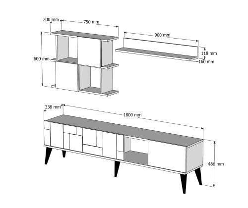 TV laud Madrid - White