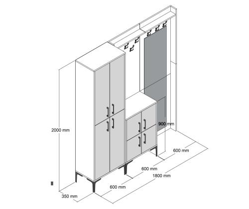 Berlin ABC - Walnut, White Marble