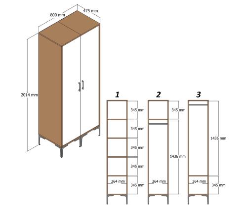 Kumsal PS - Walnut, White