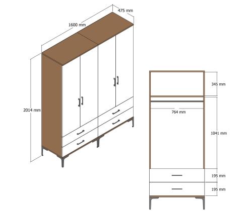 Kumsal TT - Walnut, White