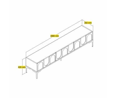TV laud Lyon 42 - Cream, Black