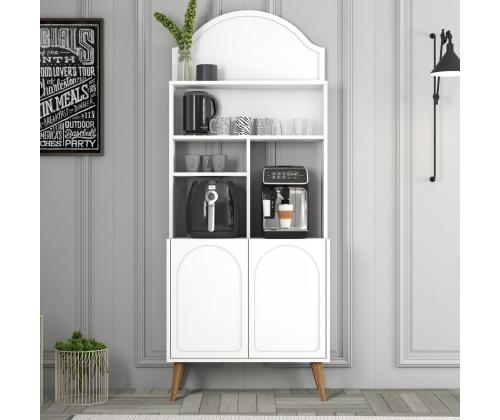 Kohvilaud Lyon 80 - White, Walnut