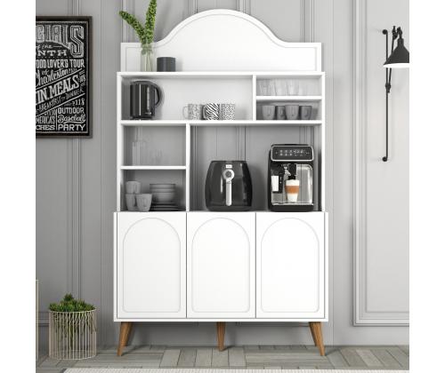 Kohvilaud Lyon 120 - White, Walnut