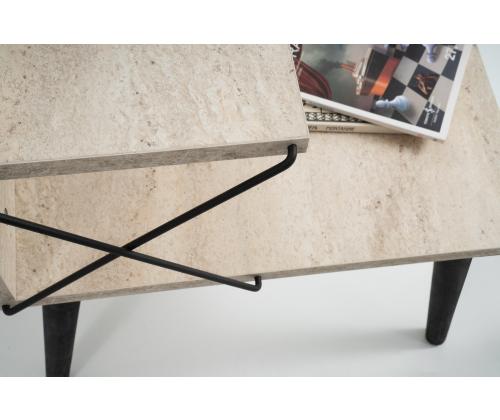 Cross - Black, Travertine