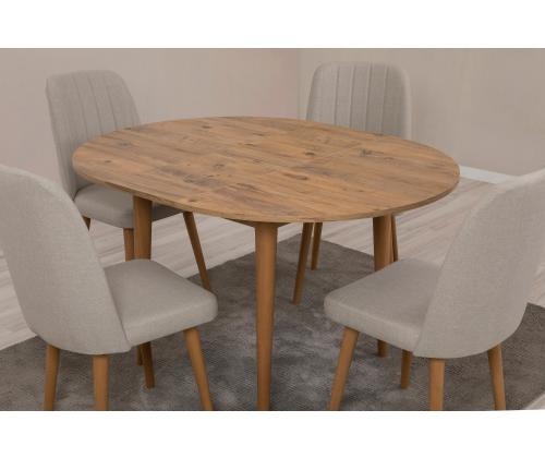 Mööblikomplekt toolid Vina 1005 - Atlantic Pine, Cream