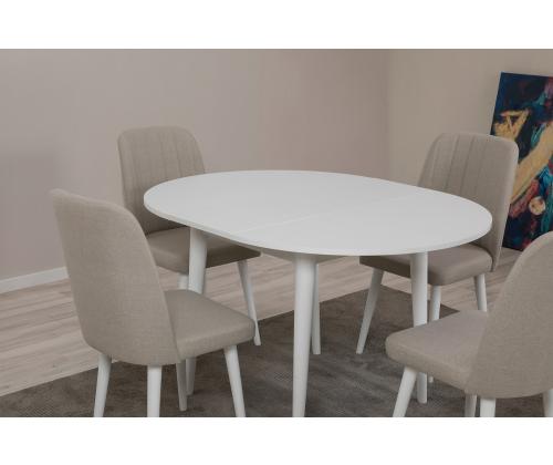 Mööblikomplekt toolid Vina 1005 5 - White, Cream