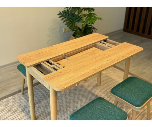 Mööblikomplekt toolid Vina Mini 06 1070 - Oak, Green