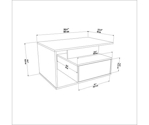 Kohvilaud Mana - Walnut
