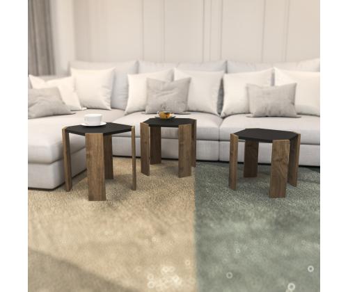 Kohvilaud Lori - Anthracite, Walnut